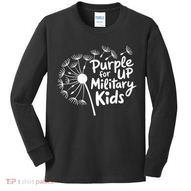 Purple Up For Military  Kids Long Sleeve Shirt