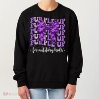 Purple Up For Military Coquette Bow Camo Child Women's Sweatshirt thumb 0
