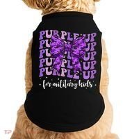 Purple Up For Military Coquette Bow Camo Child Doggie Tank thumb 0