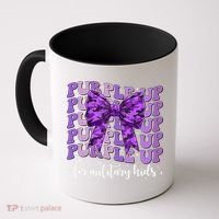 Purple Up For Military Coquette Bow Camo Child Coffee Mug thumb 0