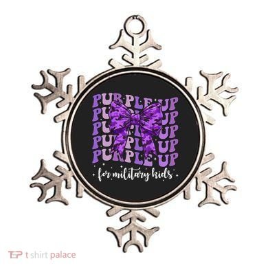 Purple Up For Military Coquette Bow Camo Child Ornament