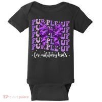 Purple Up For Military Coquette Bow Camo Child Baby Bodysuit thumb 0