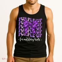 Purple Up For Military Coquette Bow Camo Child Tank Top thumb 3