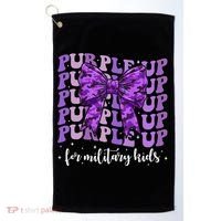 Purple Up For Military Coquette Bow Camo Child Golf Towel thumb 0