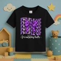 Purple Up For Military Coquette Bow Camo Child Toddler T-Shirt thumb 3