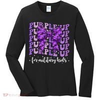 Purple Up For Military Coquette Bow Camo Child Women's Long Sleeve Shirt thumb 0