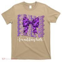 Purple Up For Military Coquette Bow Camo Child T-Shirt thumb 0