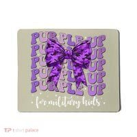 Purple Up For Military Coquette Bow Camo Child Mousepad thumb 0