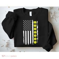 Pickleball USA Flag American Sport Sweatshirt thumb 2