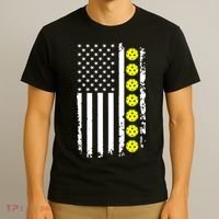 Pickleball USA Flag American Sport T-Shirt thumb 3