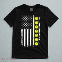 Pickleball USA Flag American Sport T-Shirt thumb 5