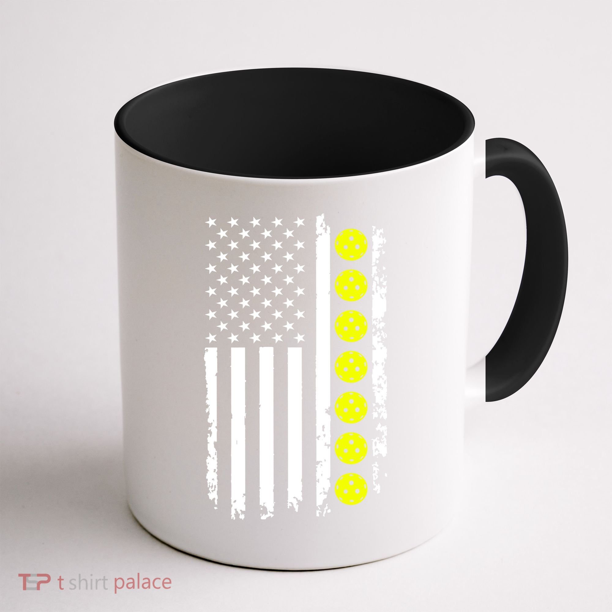 Pickleball USA Flag American Sport Coffee Mug