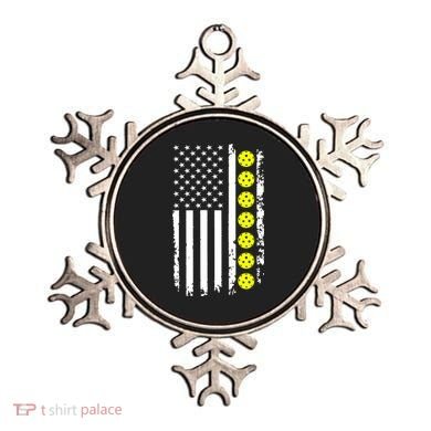 Pickleball USA Flag American Sport Ornament