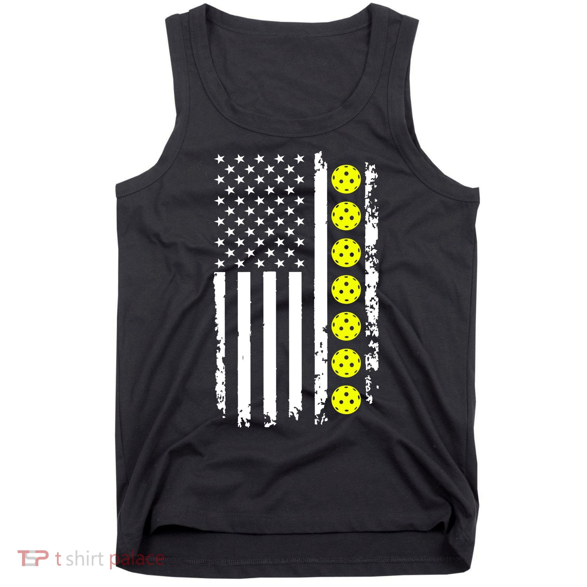 Pickleball USA Flag American Sport Tank Top