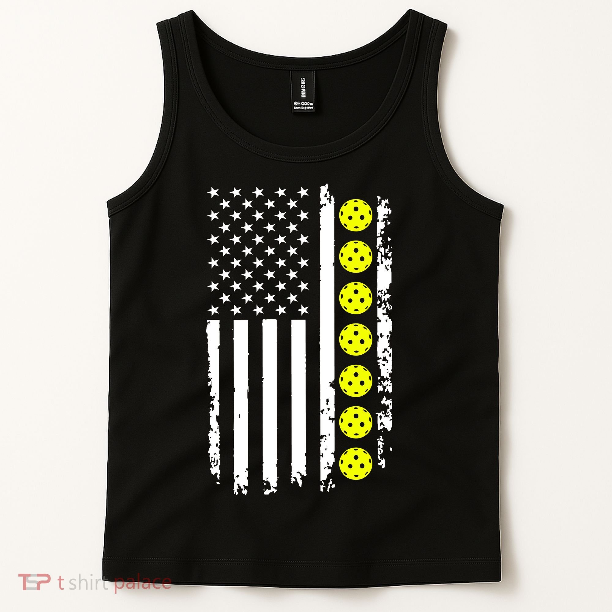 Pickleball USA Flag American Sport Tank Top