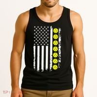 Pickleball USA Flag American Sport Tank Top thumb 3