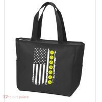 Pickleball USA Flag American Sport Tote Bag thumb 3