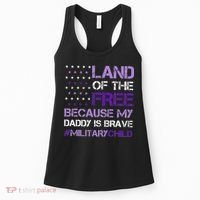 Purple Up For Military USA Flag Military Child Month Women's Tank Top thumb 0