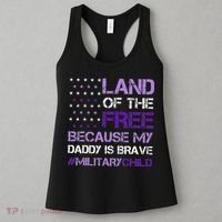 Purple Up For Military USA Flag Military Child Month Women's Tank Top thumb 3