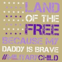 Purple Up For Military USA Flag Military Child Month T-Shirt thumb 7