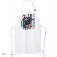 Patriotic Usa Flag Black Labrador All American Boy Lab Owner Apron thumb 0