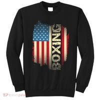 Patriotic USA Flag Boxing Kickboxing Kickboxer Gym Boxer Sweatshirt thumb 0