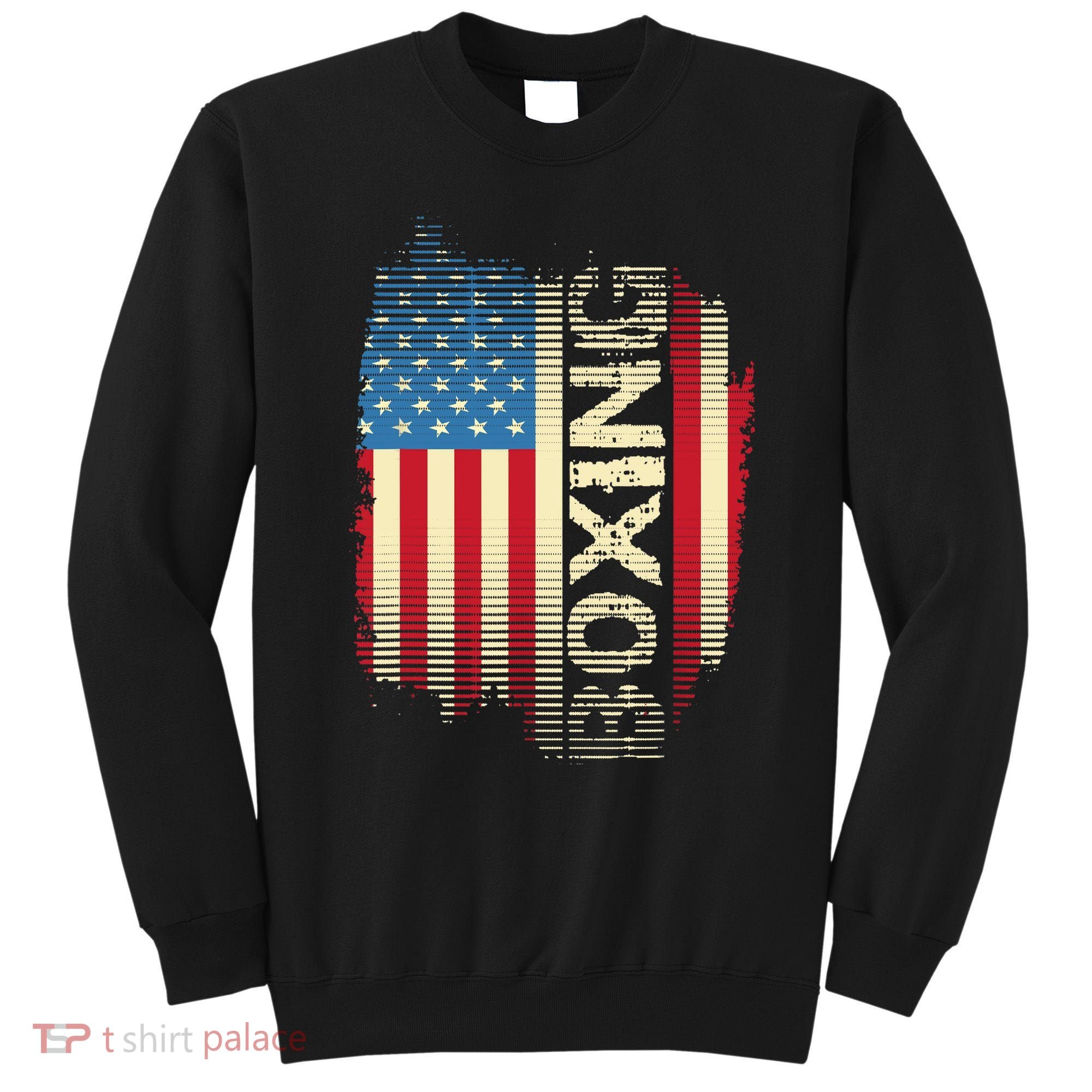 Patriotic USA Flag Boxing Kickboxing Kickboxer Gym Boxer Sweatshirt