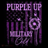 Purple Up For Military Child Month Dandelion Sparkle Flag Coffee Mug thumb 5