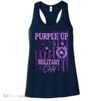 Purple Up For Military Child Month Dandelion Sparkle Flag Women's Tank Top thumb 0