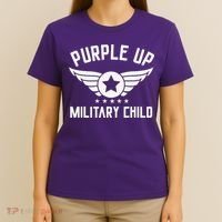 Purple Up For Military Military Child Month T-Shirt thumb 4