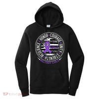 Purple Up For Military  Us Flag Cool Military Child Month Women's Hoodie thumb 0