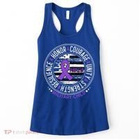 Purple Up For Military  Us Flag Cool Military Child Month Women's Tank Top thumb 0