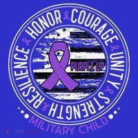 Purple Up For Military  Us Flag Cool Military Child Month Women's Tank Top thumb 5