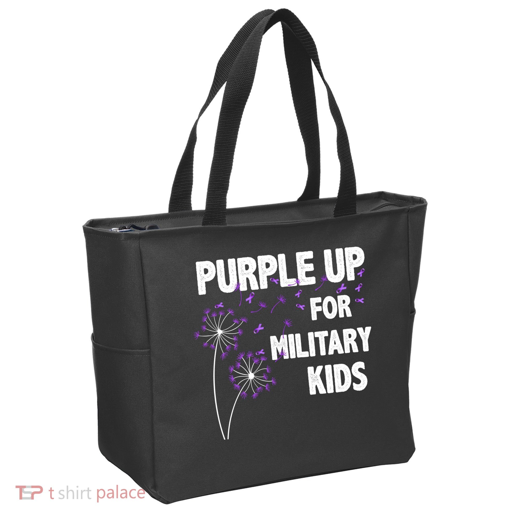 Purple Up For Military Child Month Tote Bag
