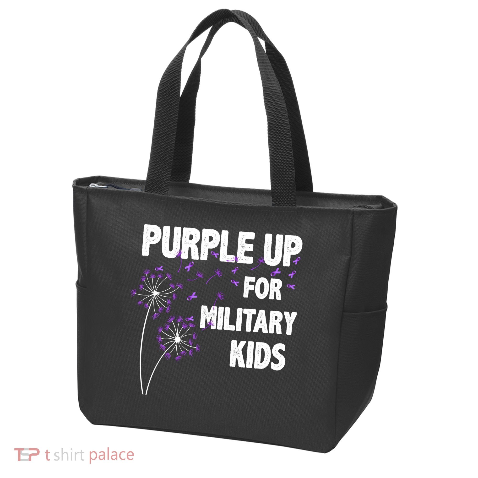 Purple Up For Military Child Month Tote Bag
