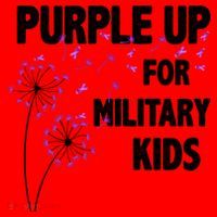 Purple Up For Military Child Month Santa Hat thumb 1
