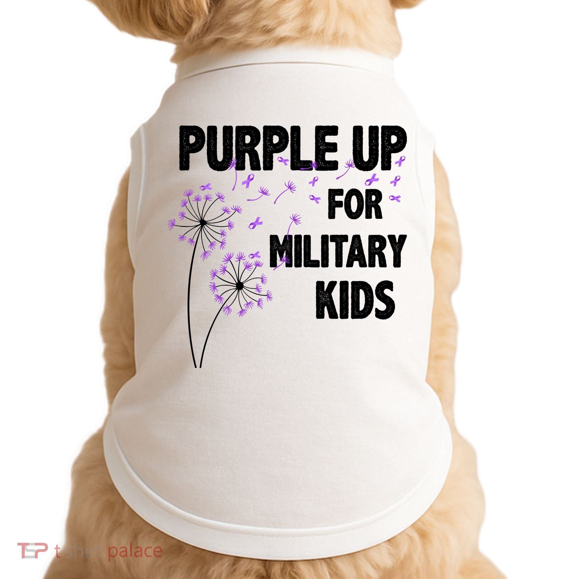 Purple Up For Military Child Month Doggie Tank