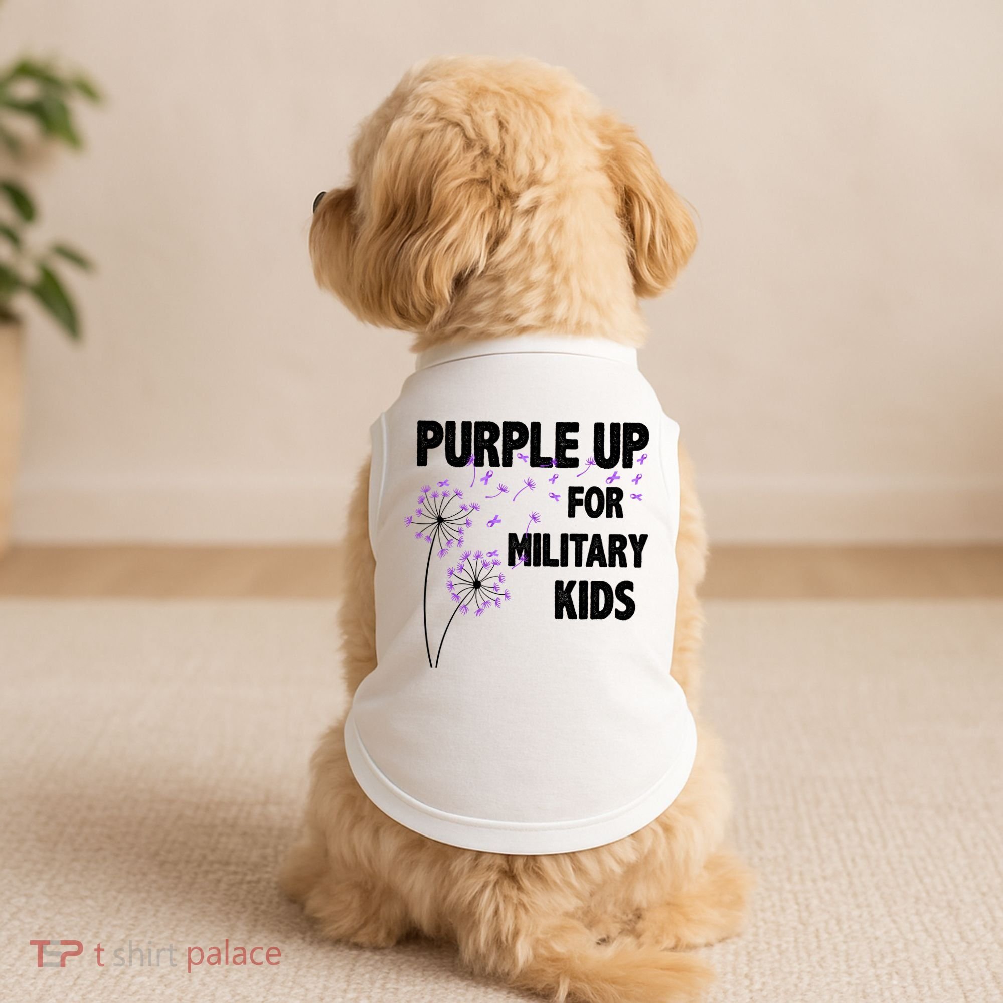 Purple Up For Military Child Month Doggie Tank