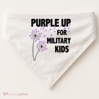 Purple Up For Military Child Month USA-Made Doggie Bandana thumb 0