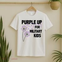 Purple Up For Military Child Month T-Shirt thumb 2