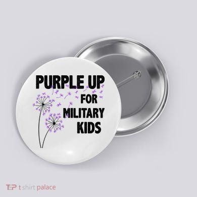 Purple Up For Military Child Month Button