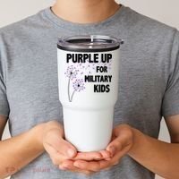Purple Up For Military Child Month Tumbler thumb 2