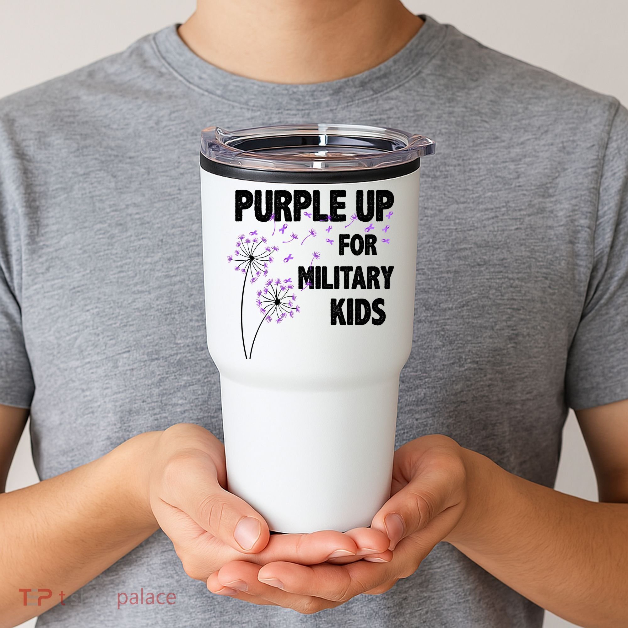 Purple Up For Military Child Month Tumbler