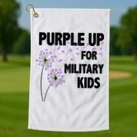 Purple Up For Military Child Month Golf Towel thumb 1