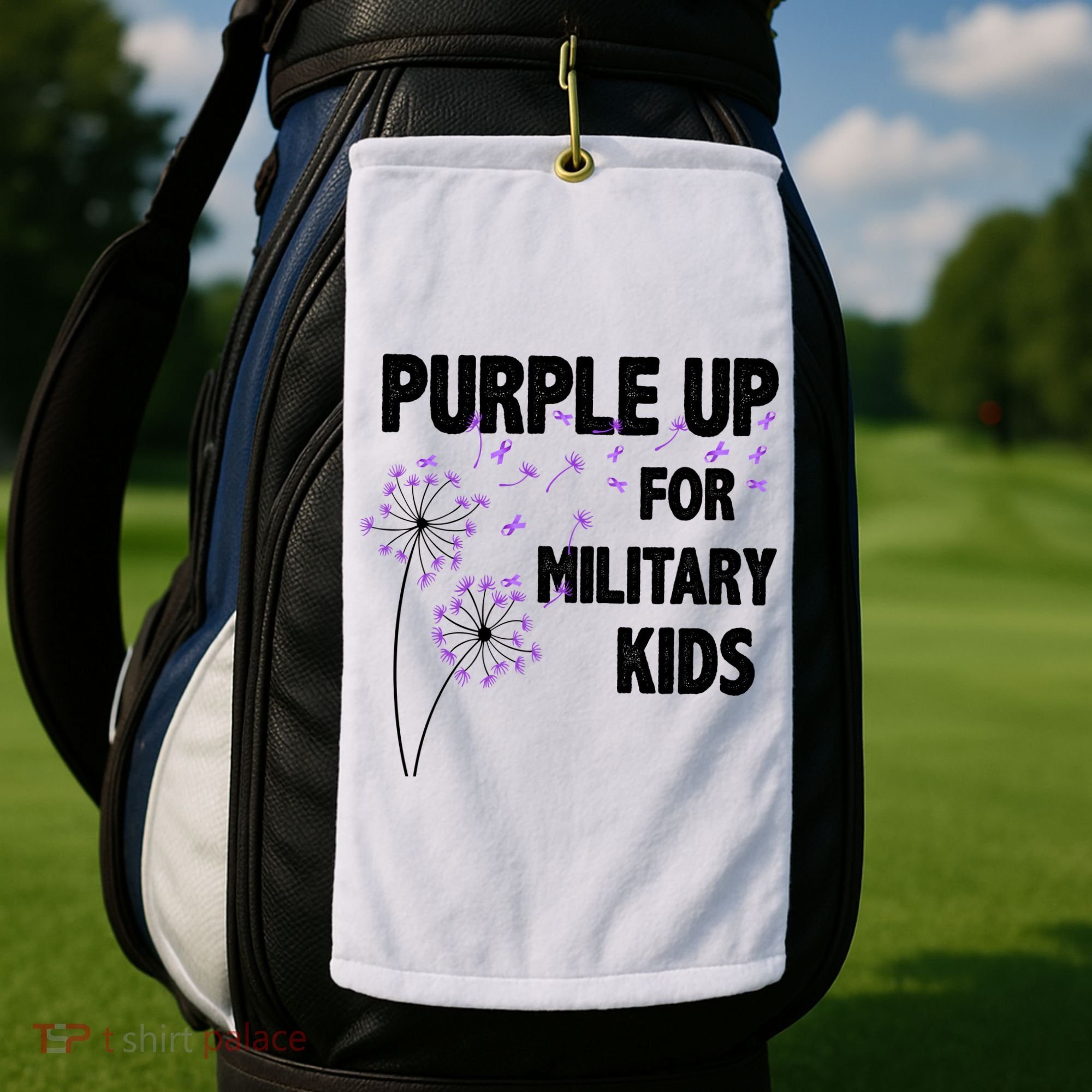 Purple Up For Military Child Month Golf Towel