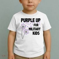 Purple Up For Military Child Month Toddler T-Shirt thumb 2