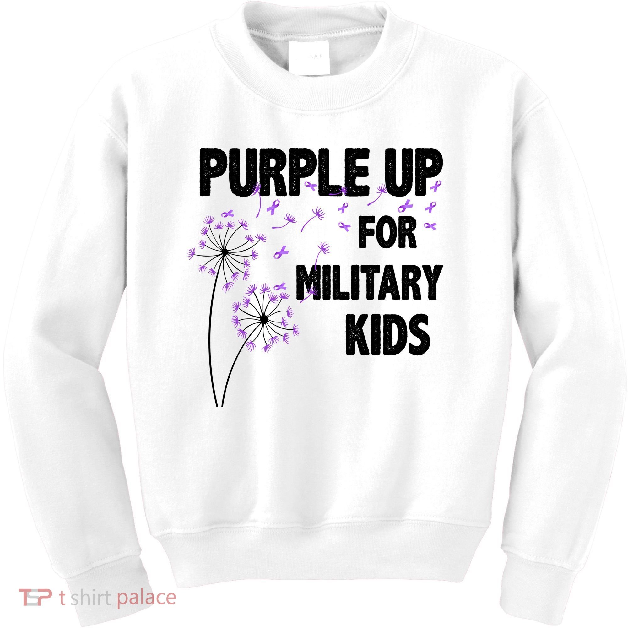 Purple Up For Military Child Month Kids Sweatshirt