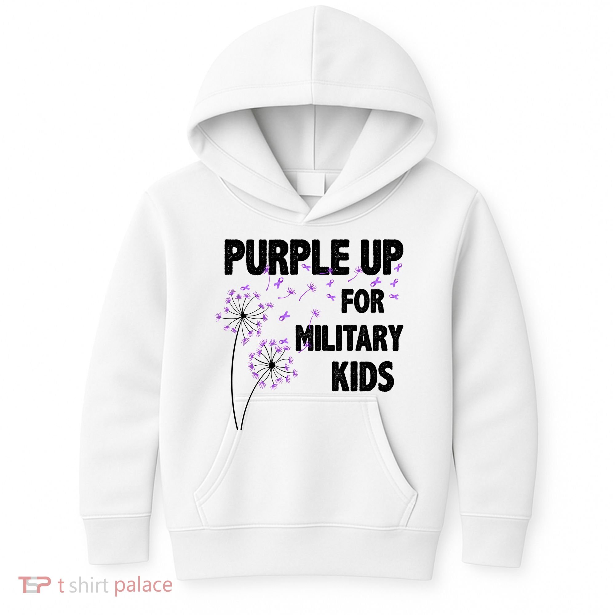 Purple Up For Military Child Month Kids Hoodie