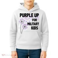 Purple Up For Military Child Month Kids Hoodie thumb 4