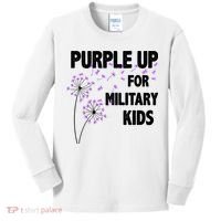 Purple Up For Military Child Month Kids Long Sleeve Shirt thumb 0